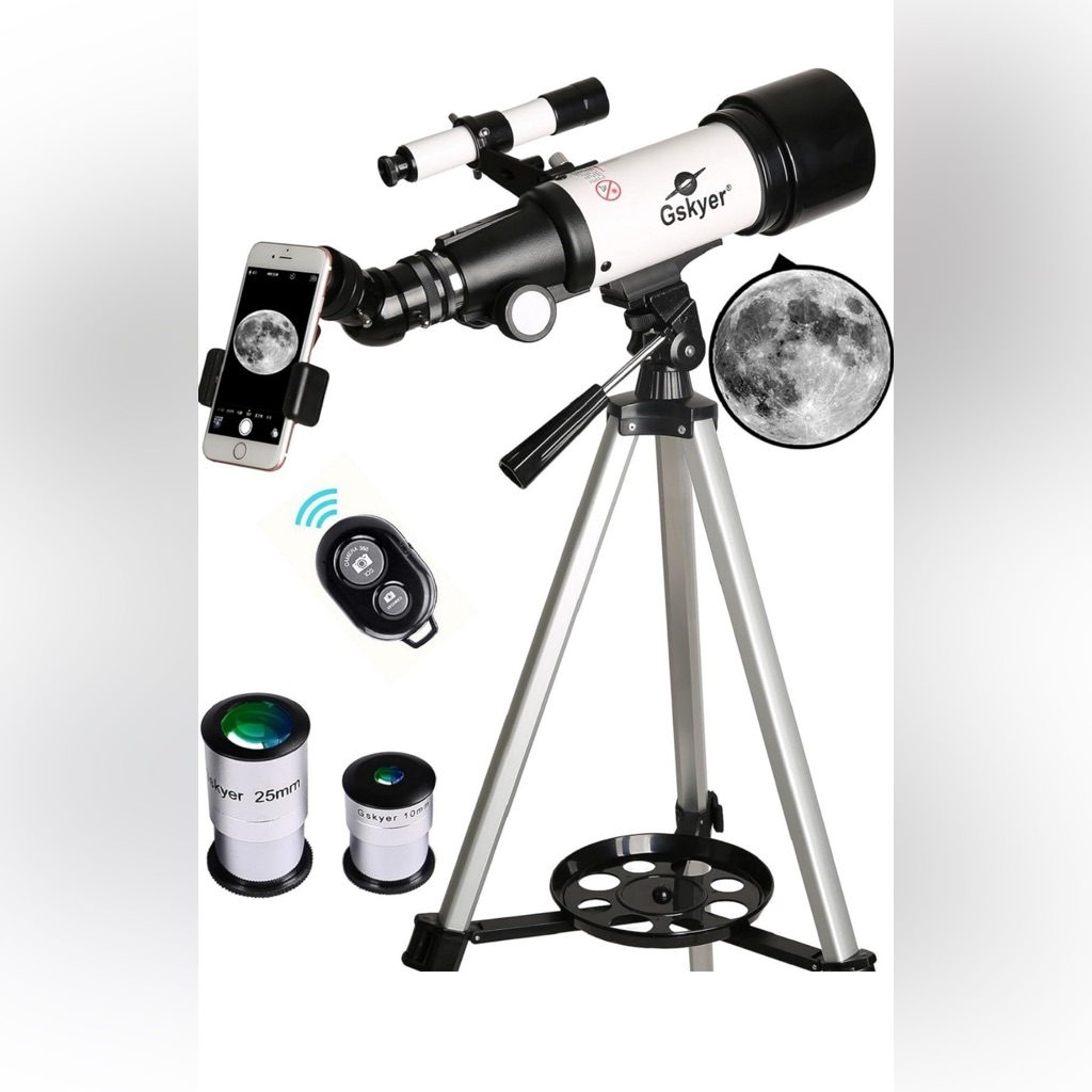 Gskyer Telescope, 70mm Aperture 400mm Az Mount Astronomical Refracting Telescope